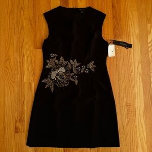 Cynthia Steffe - Black Dress with Beaded Florals
